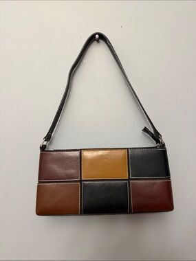 Y2K VENETO Patchwork Leather Shoulder Bag